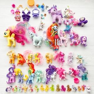 MY LITTLE PONY 58 PIECE LOT Collection HASBRO Vintage Toys Equestrian Girl Doll